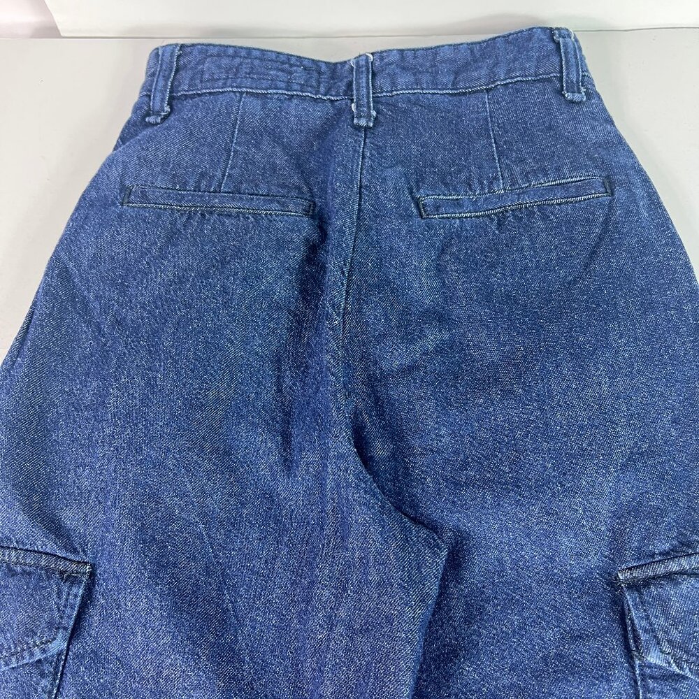 Rag & Bone Jean Women 25x28* Cassidy High Rise Wide Leg Cargo Blue Denim Tag 23 - Picture 10 of 16